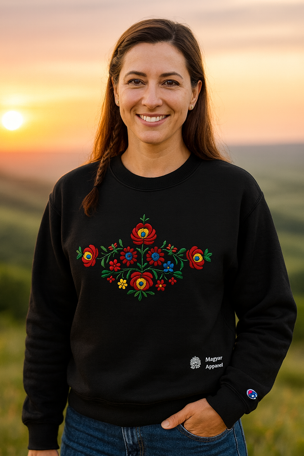 Ebroidered Matyo Sweatshirt Black