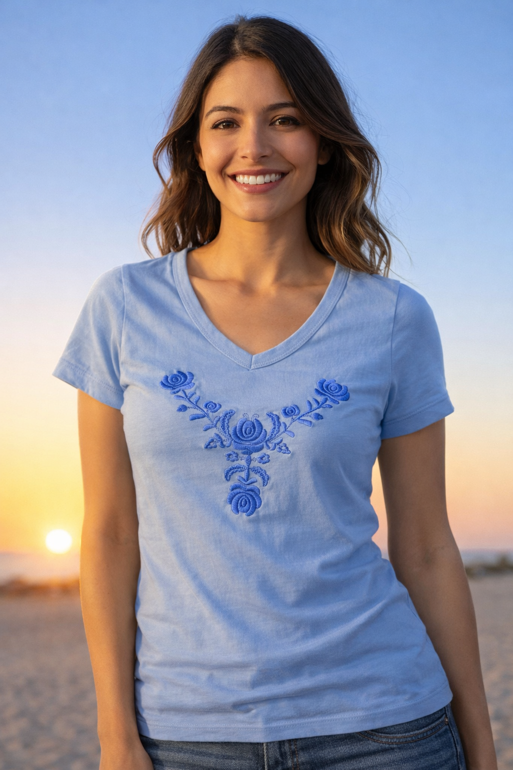 Monochrome Embroidered Matyo Tee