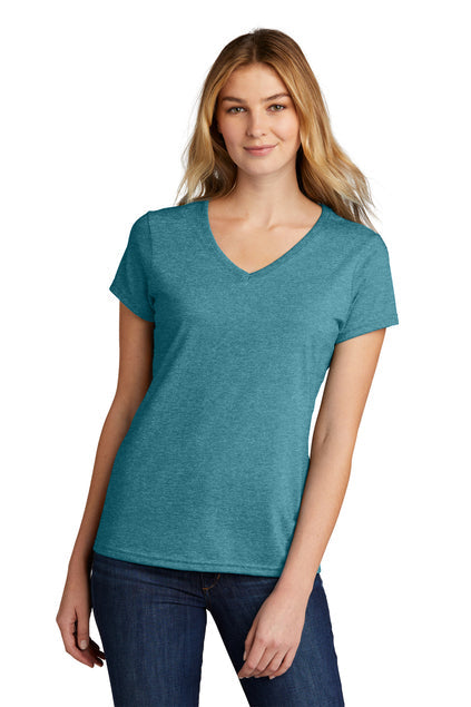 Turquoise V-neck tee garment reference