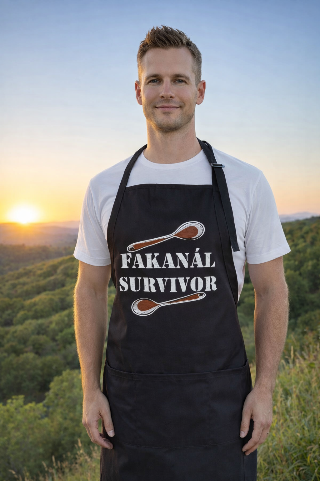 Fakanal Survivor black apron included in the Hungarian Aprons Superpack