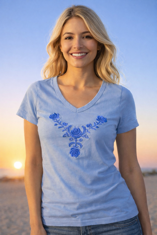 Monochrome Embroidered Matyo Tee