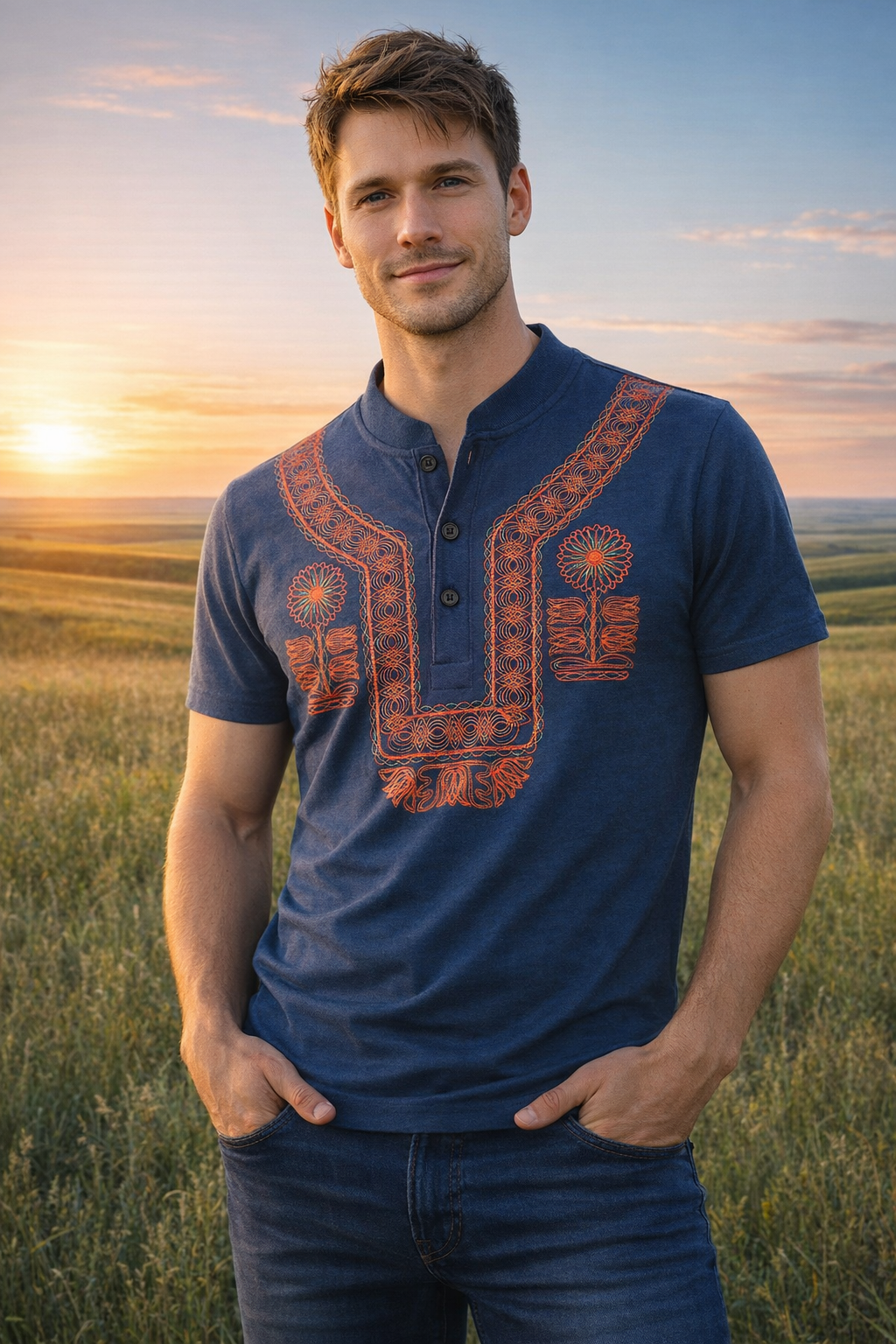 Kalotaszeg Henley w Hungarian Coat of Arm