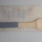 Approximately 12-inch Fakanal bamboo spatula shown with ruler