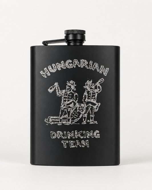 Hungarian Drinking Team black flask